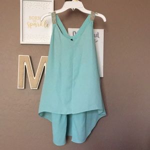 Teal flow top